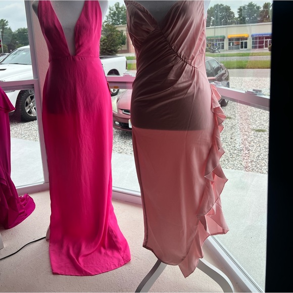 MORE TO COME Natasha Ruffle Midi Dress in Pink - Picture 8 of 11